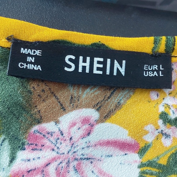 SHEIN Gold Floral Jumpsuit - Picture 6 of 8